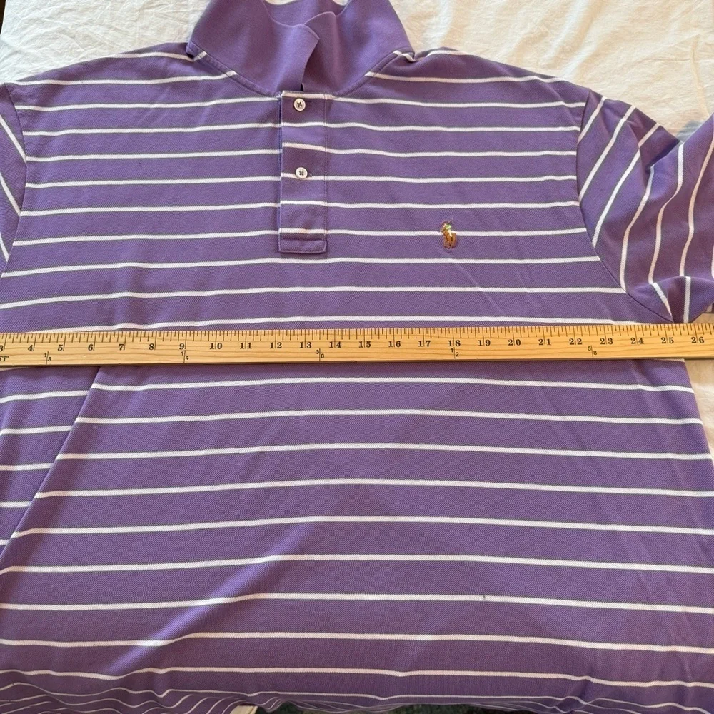 Ralph Lauren Lavender Striped Polo, 100% Cotton, Size 2XB